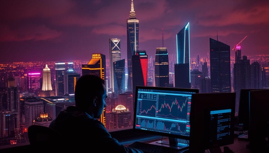 Crypto arbitrage strategy showing price difference between exchanges for profit
