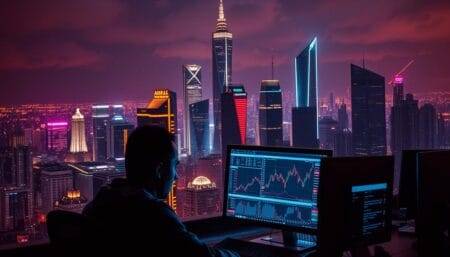 Crypto arbitrage strategy showing price difference between exchanges for profit